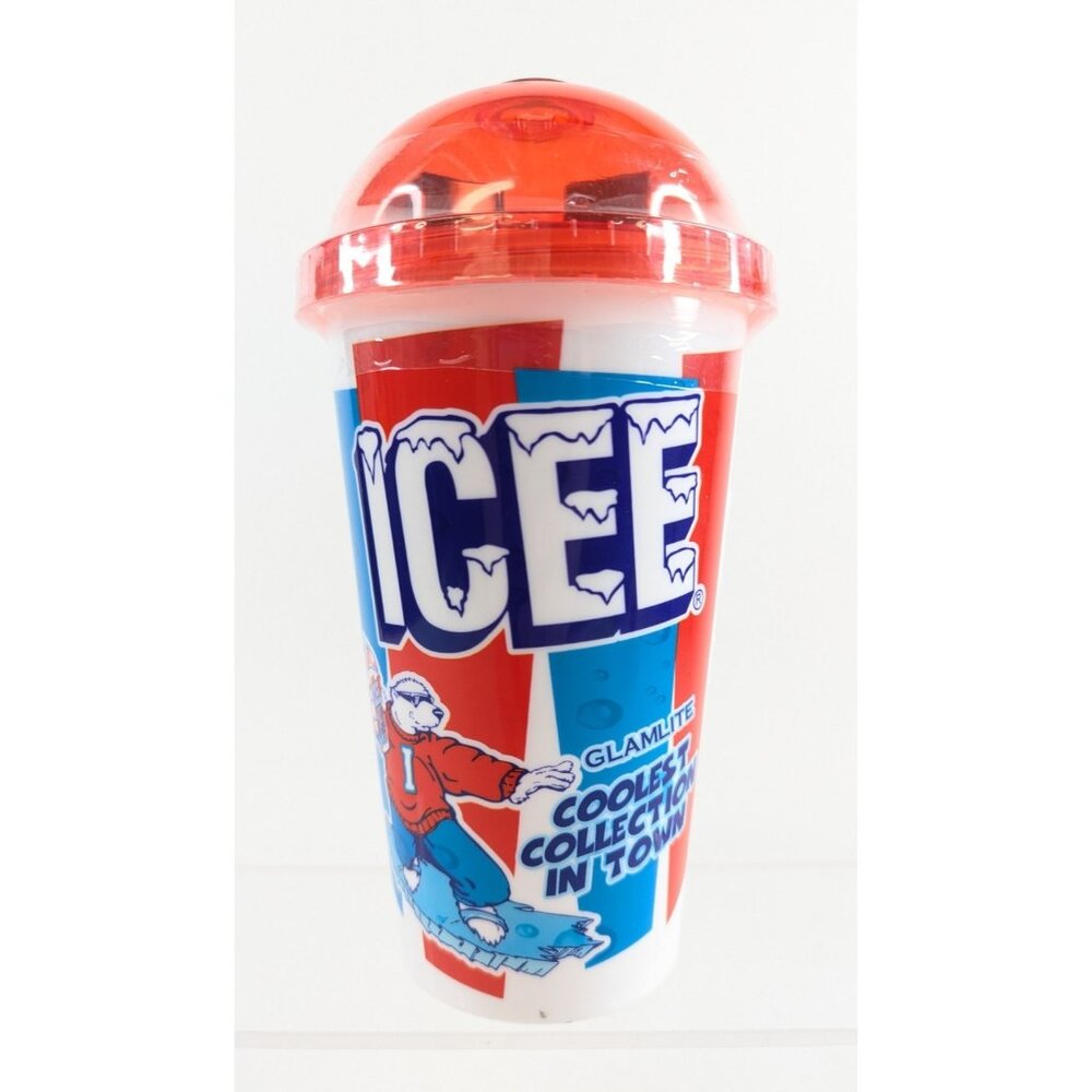 GlamLite Icee Lip Gloss Trio Set + Reusable Cup & Lid - LIMITED Edition - NEW